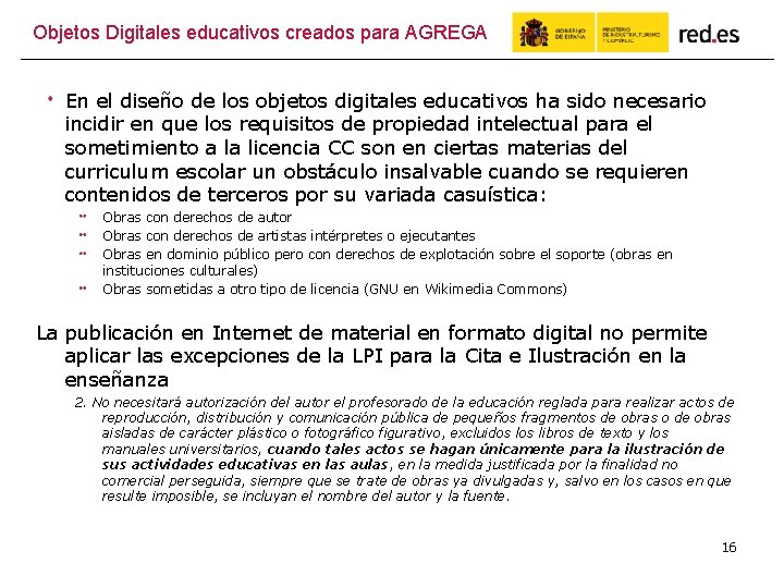 Objetos Digitales educativos creados para AGREGA En el diseño de los objetos digitales educativos