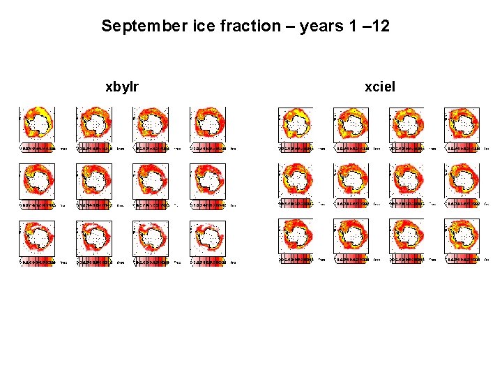 September ice fraction – years 1 – 12 xbylr xciel 