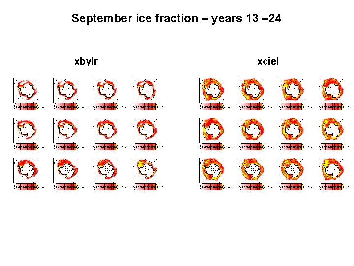 September ice fraction – years 13 – 24 xbylr xciel 