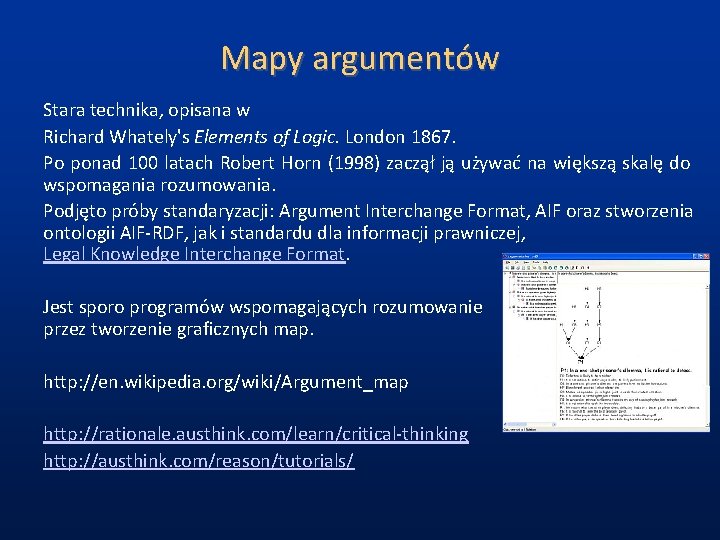 Mapy argumentów Stara technika, opisana w Richard Whately's Elements of Logic. London 1867. Po Mapy argumentów Stara technika, opisana w Richard Whately's Elements of Logic. London 1867. Po