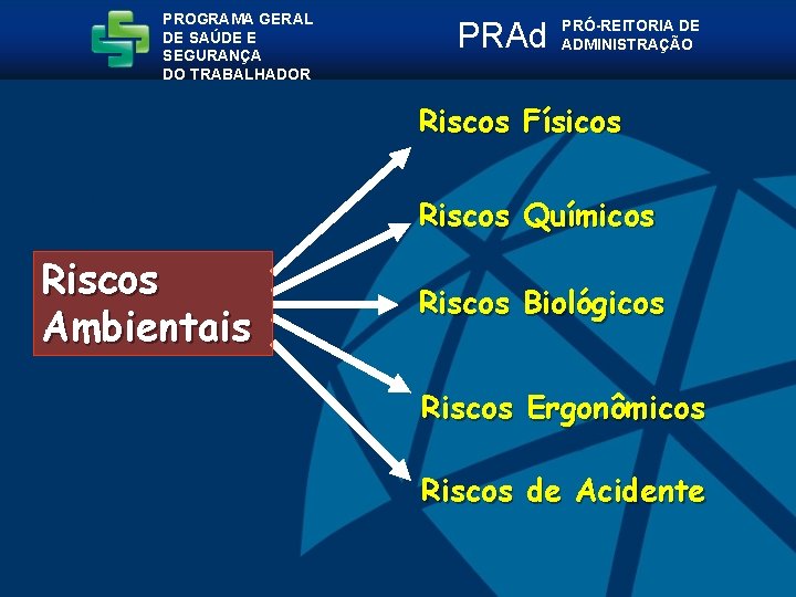 PROGRAMA GERAL DE SAÚDE E SEGURANÇA DO TRABALHADOR PRAd PRÓ-REITORIA DE ADMINISTRAÇÃO Riscos Físicos