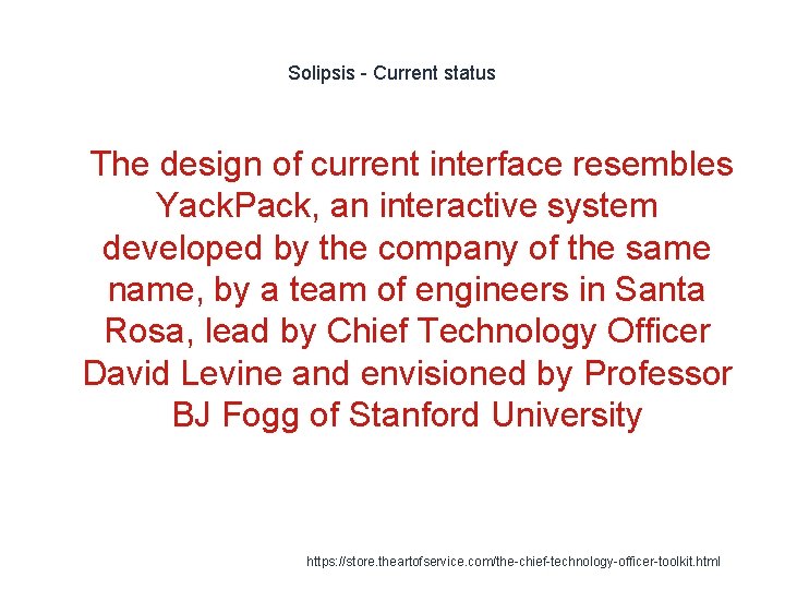 Solipsis - Current status 1 The design of current interface resembles Yack. Pack, an