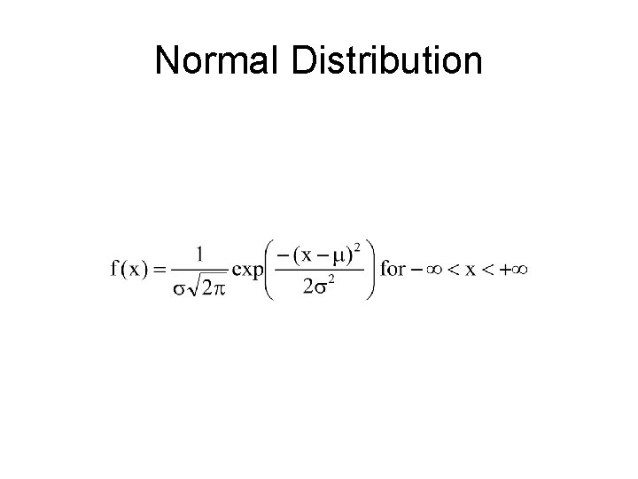 Normal Distribution 