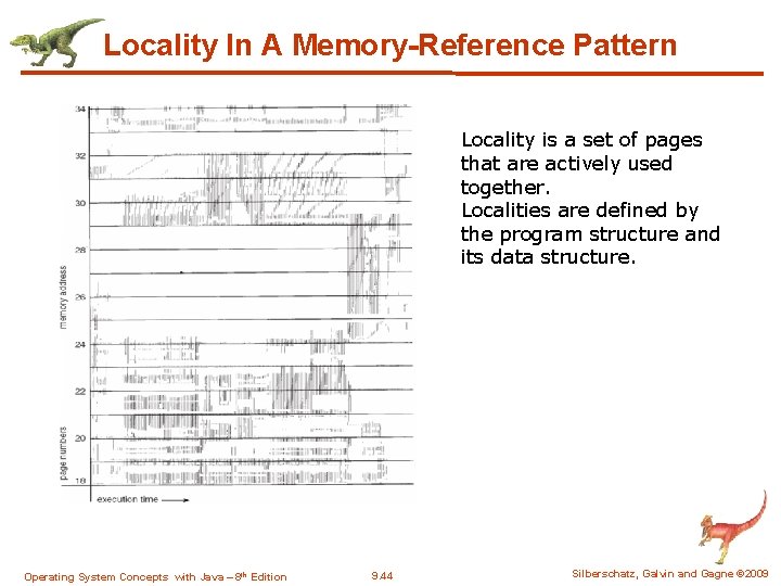 Locality In A Memory-Reference Pattern Locality is a set of pages that are actively