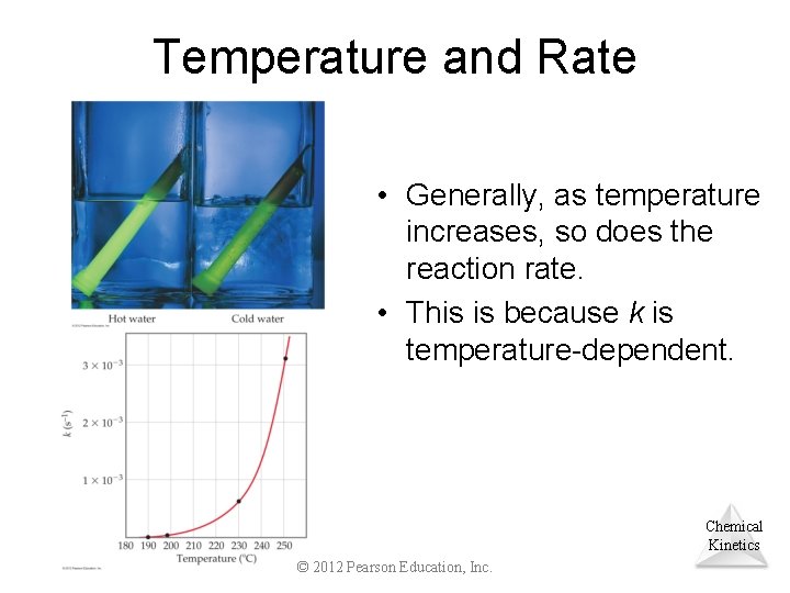 Temperature and Rate • Generally, as temperature increases, so does the reaction rate. •