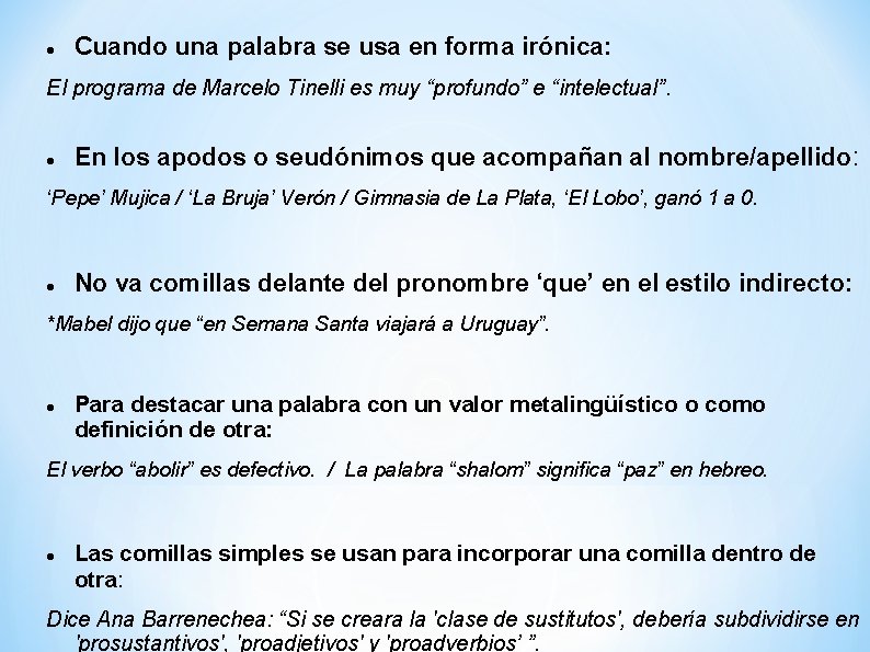  Cuando una palabra se usa en forma irónica: El programa de Marcelo Tinelli