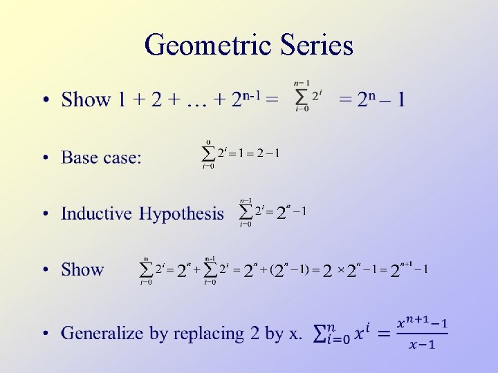 Geometric Series 