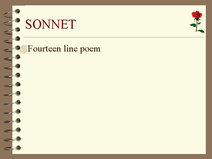 SONNET 4 Fourteen line poem 