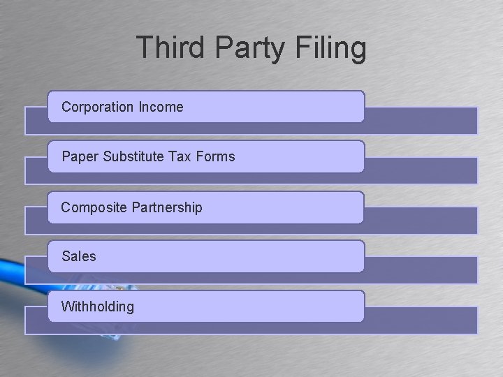 Third Party Filing Corporation Income Paper Substitute Tax Forms Composite Partnership Sales Withholding 
