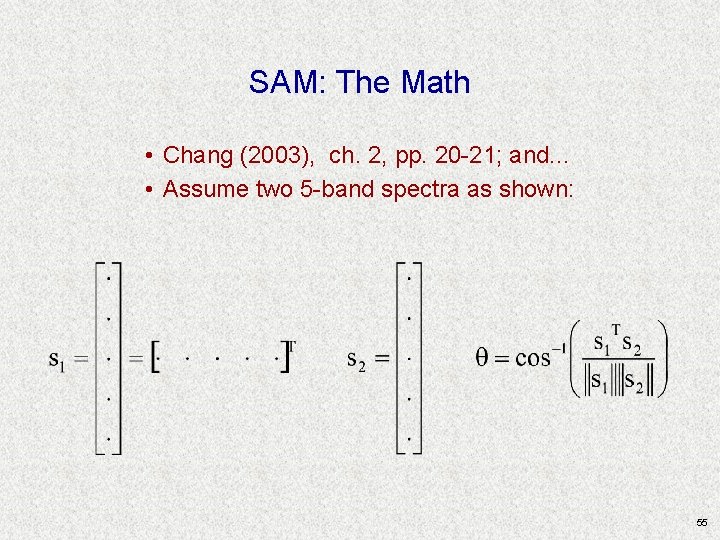 SAM: The Math • Chang (2003), ch. 2, pp. 20 -21; and. . . SAM: The Math • Chang (2003), ch. 2, pp. 20 -21; and. . .