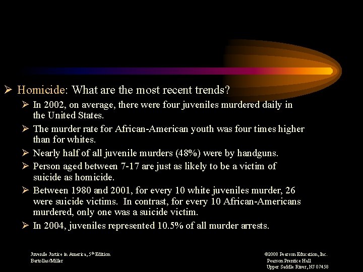 Ø Homicide: What are the most recent trends? Ø In 2002, on average, there