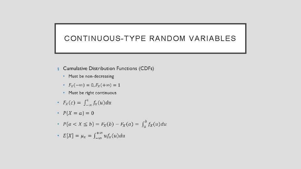 CONTINUOUS-TYPE RANDOM VARIABLES • 
