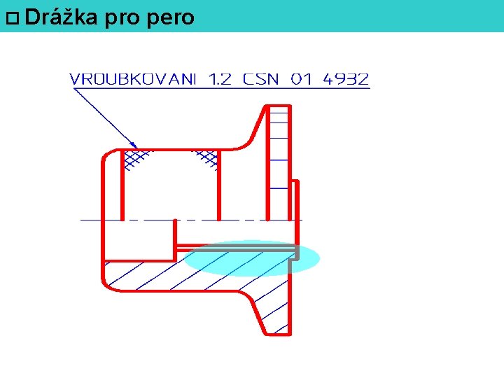  Drážka pro pero 