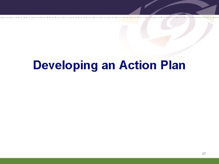 Developing an Action Plan 47 