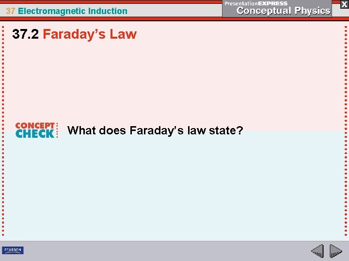 37 Electromagnetic Induction 37. 2 Faraday’s Law What does Faraday’s law state? 