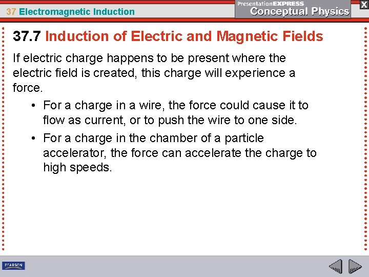 37 Electromagnetic Induction 37. 7 Induction of Electric and Magnetic Fields If electric charge