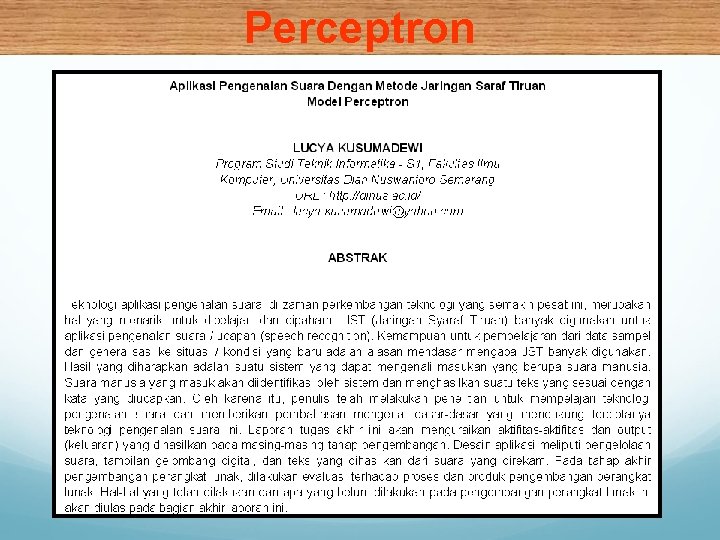 Perceptron 