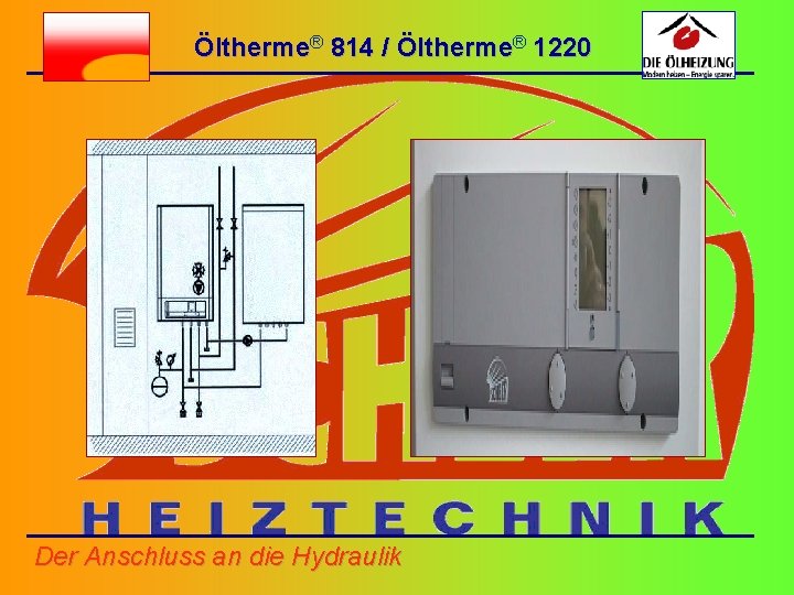 Öltherme® 814 / Öltherme® 1220 Der Anschluss an die Hydraulik 