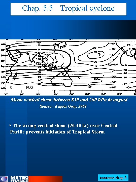 Chap. 5. 5 Tropical cyclone Mean vertical shear between 850 and 200 h. Pa