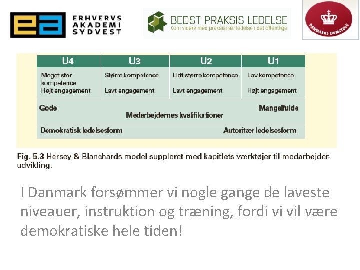 I Danmark forsømmer vi nogle gange de laveste niveauer, instruktion og træning, fordi vi