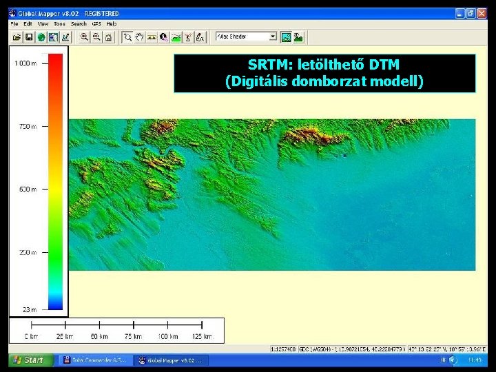 SRTM: letölthető DTM (Digitális domborzat modell) 
