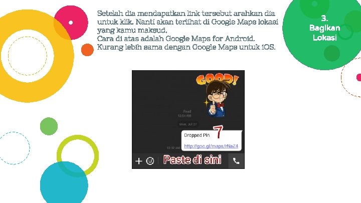 Setelah dia mendapatkan link tersebut arahkan dia untuk klik. Nanti akan terlihat di Google