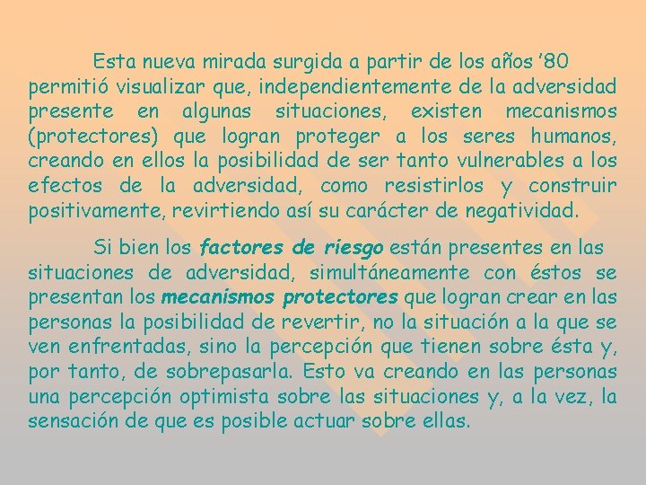 Esta nueva mirada surgida a partir de los años ’ 80 permitió visualizar que, Esta nueva mirada surgida a partir de los años ’ 80 permitió visualizar que,