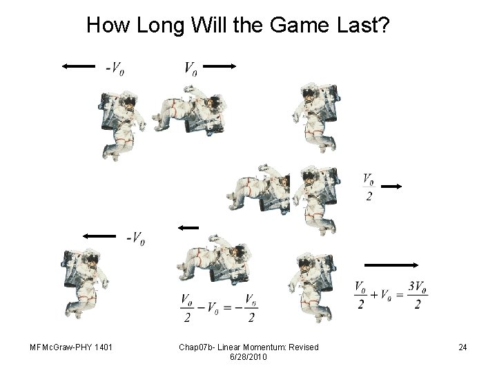 How Long Will the Game Last? MFMc. Graw-PHY 1401 Chap 07 b- Linear Momentum: