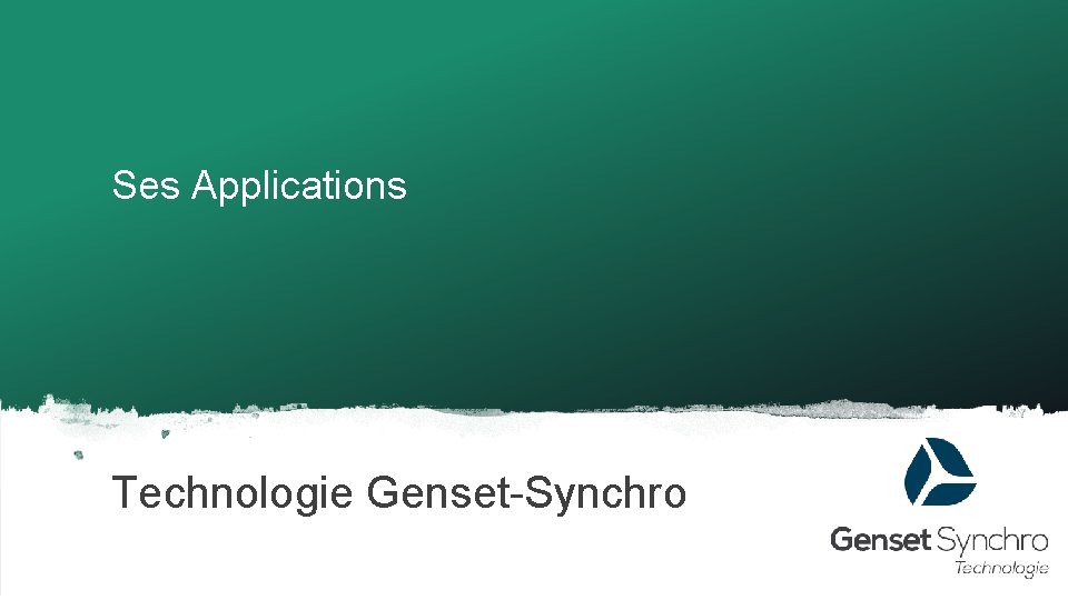 Ses Applications Technologie Genset-Synchro 