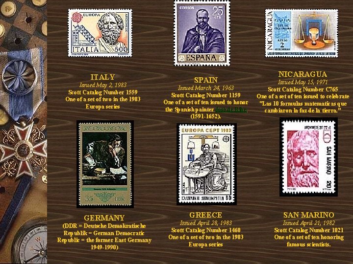 ITALY SPAIN NICARAGUA Issued May 15, 1971 Scott Catalog Number C 765 One of