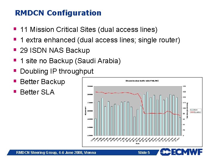 RMDCN Configuration § § § § 11 Mission Critical Sites (dual access lines) 1