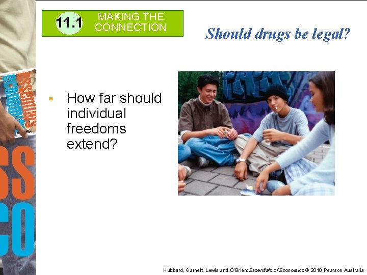 11. 1 § MAKING THE CONNECTION Should drugs be legal? How far should individual
