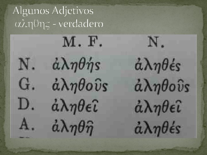 Algunos Adjetivos - verdadero 