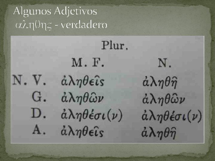 Algunos Adjetivos - verdadero 