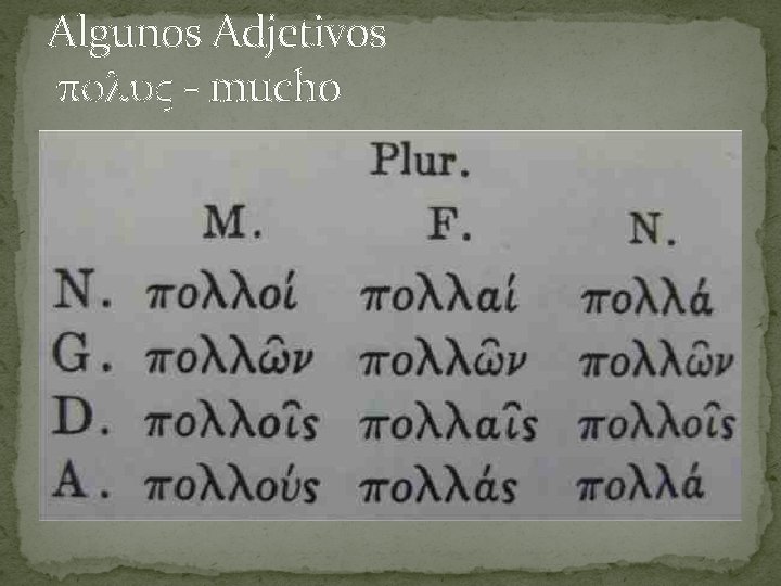 Algunos Adjetivos - mucho 