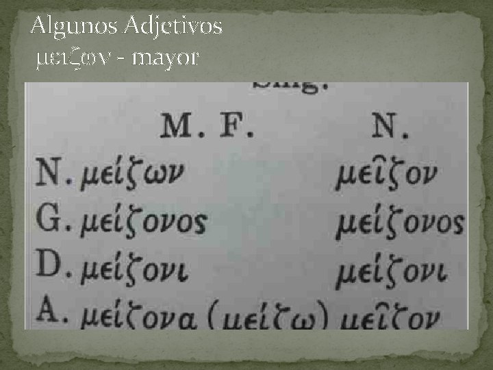 Algunos Adjetivos - mayor 