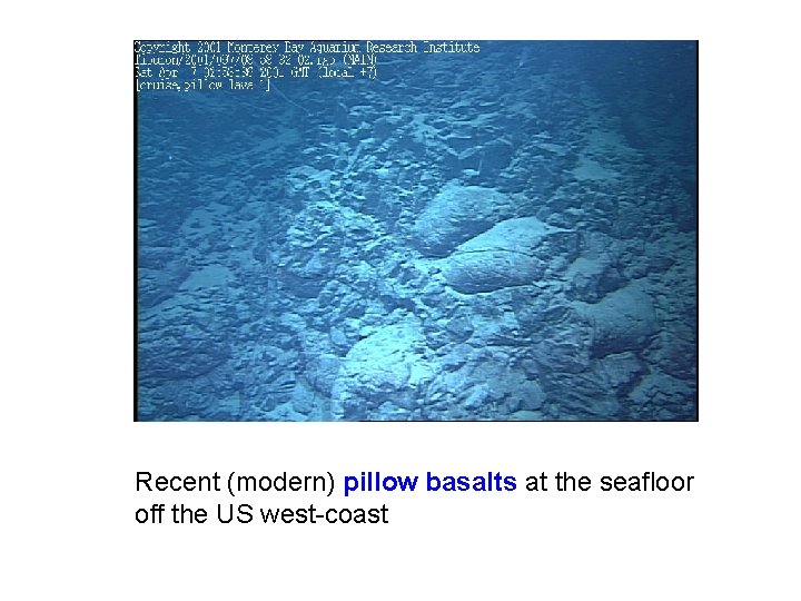 Recent (modern) pillow basalts at the seafloor off the US west-coast 