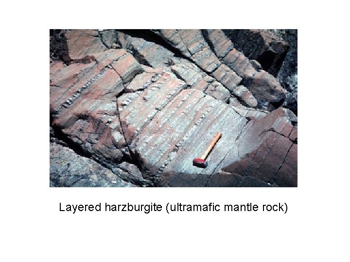 Layered harzburgite (ultramafic mantle rock) 