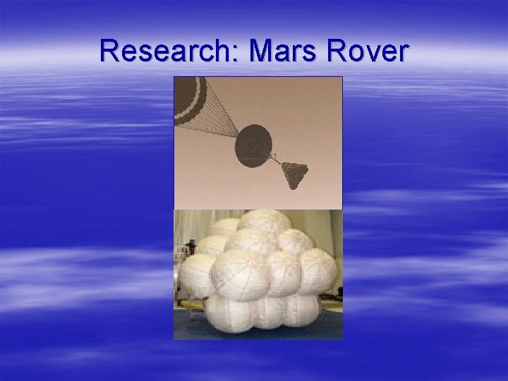 Research: Mars Rover 