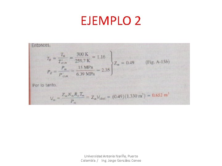 EJEMPLO 2 Universidad Antonio Nariño, Puerto Colombia / Ing. Jorge González Coneo 