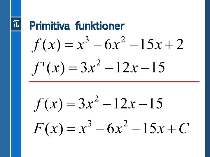 Primitiva funktioner 