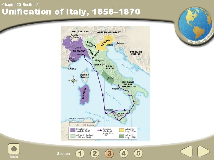 Chapter 23, Section 3 Unification of Italy, 1858– 1870 