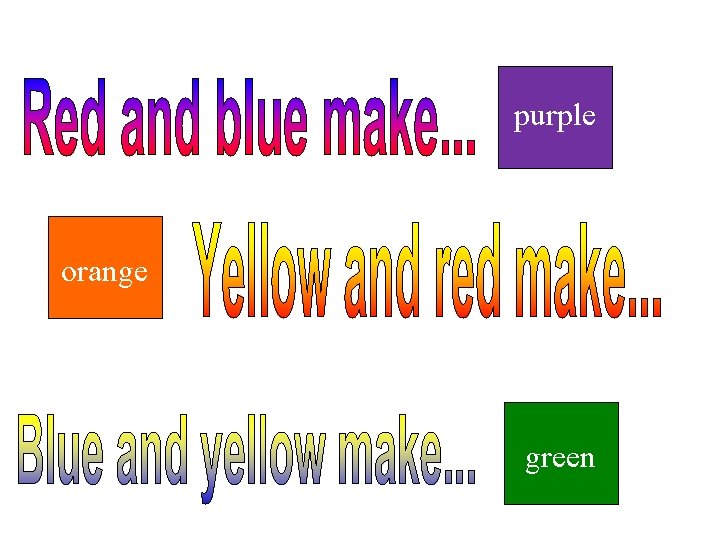 purple orange green purple orange green