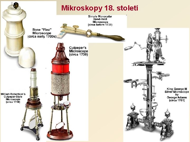 Mikroskopy 18. století 