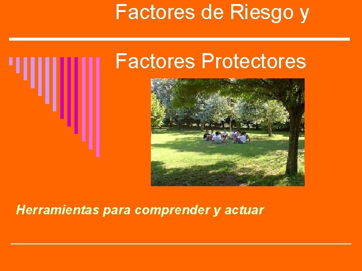 Factores de Riesgo y Factores Protectores Herramientas para comprender y actuar 