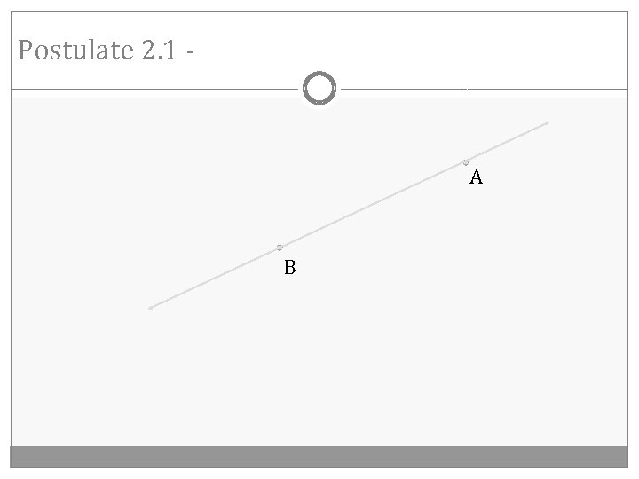 Postulate 2. 1 - A B 