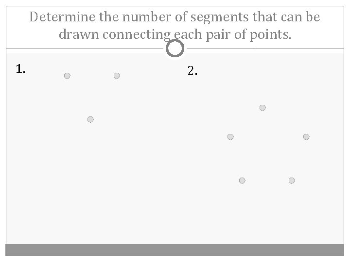 Determine the number of segments that can be drawn connecting each pair of points.