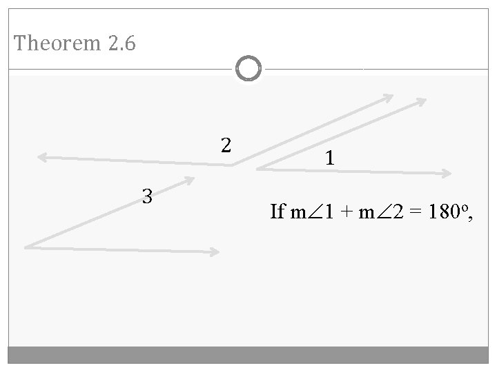 Theorem 2. 6 2 3 1 If m 1 + m 2 = 180