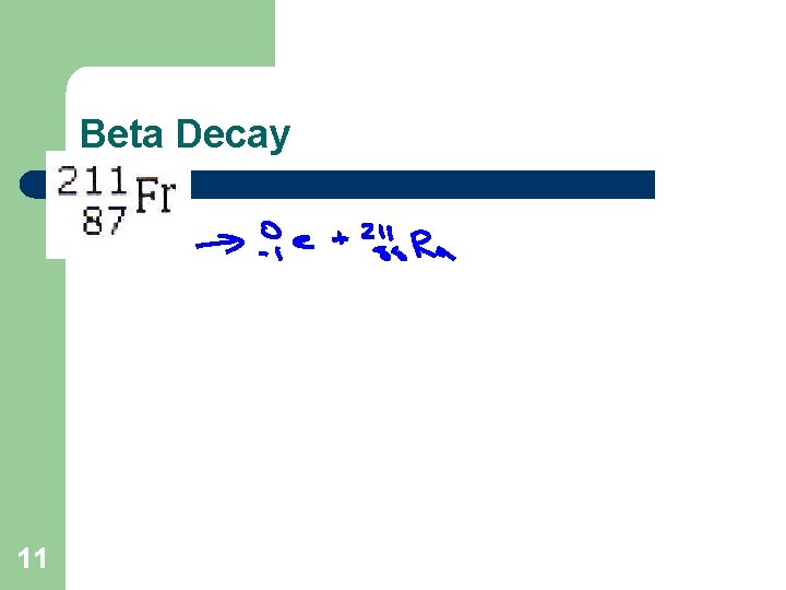 Beta Decay 11 