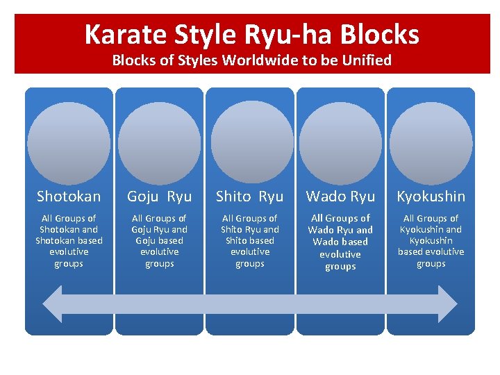 Karate Style Ryu-ha Blocks of Styles Worldwide to be Unified Shotokan Goju Ryu Shito